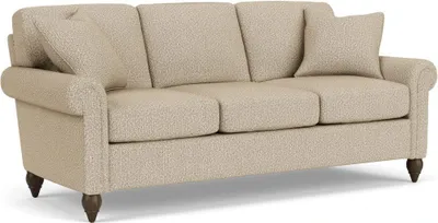 Front view of the Flexsteel Moxy collection sofa 