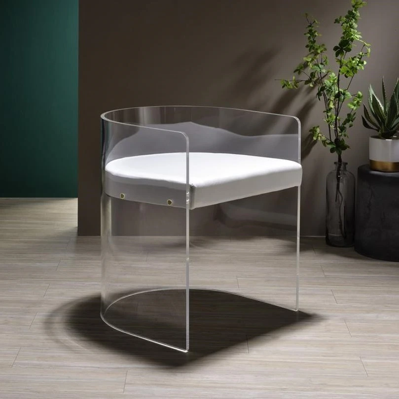 Front view of the Progressive Furniture acrylic accent chair 