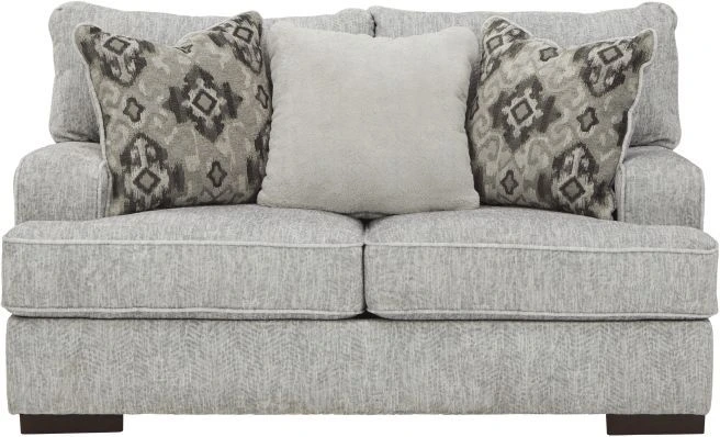 Front view of Benchcraft Mercado loveseat 
