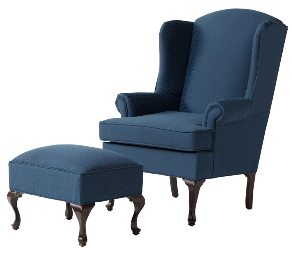 The Hughes Furniture 2200 GT3 navy wingback chair 