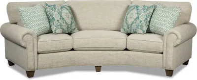 Front view of the Craftmaster customizable sofa 