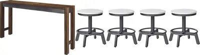 Front view of the Signature Design by Ashley Torjin collection 5-piece dining set 