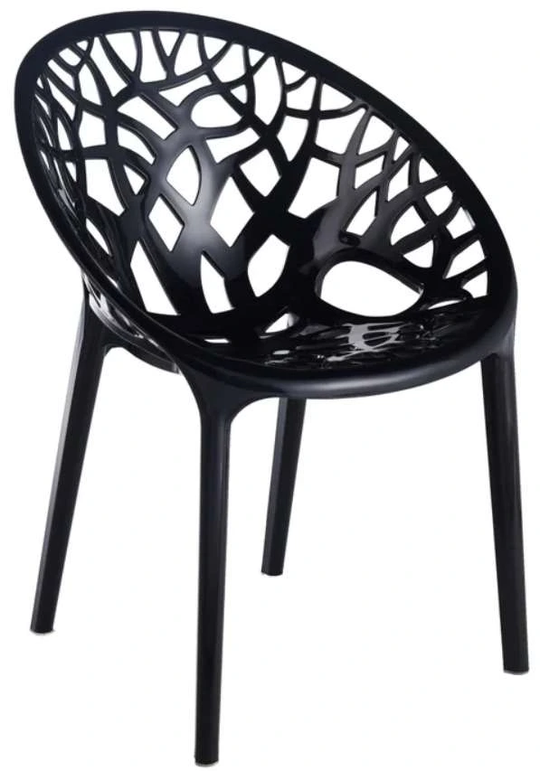 The Stylecraft 4-piece black spaghetti back accent chairs 