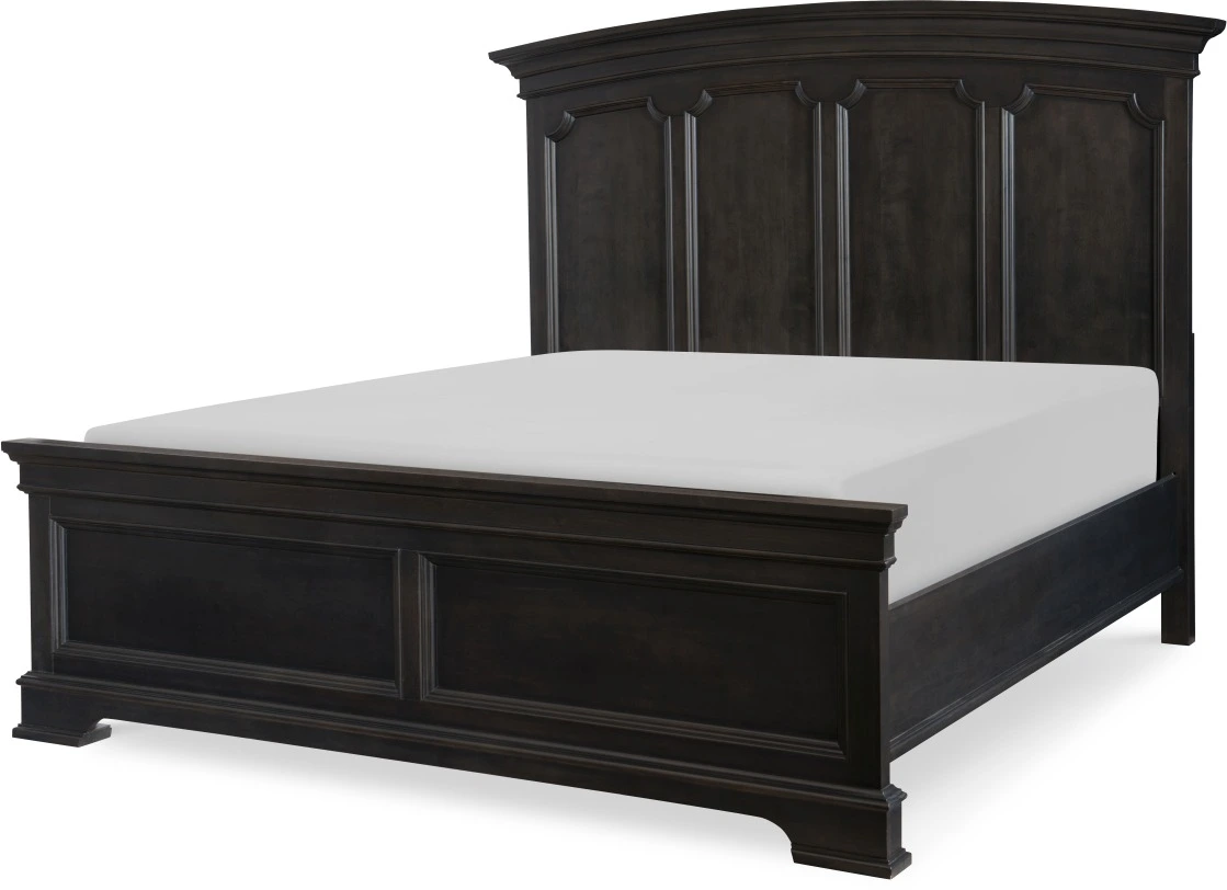 Front view of Legacy Classic Townsend black bed frame 