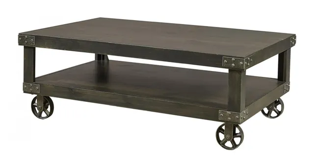 Aspenhome Industrial coffee table in a ghost black finish 