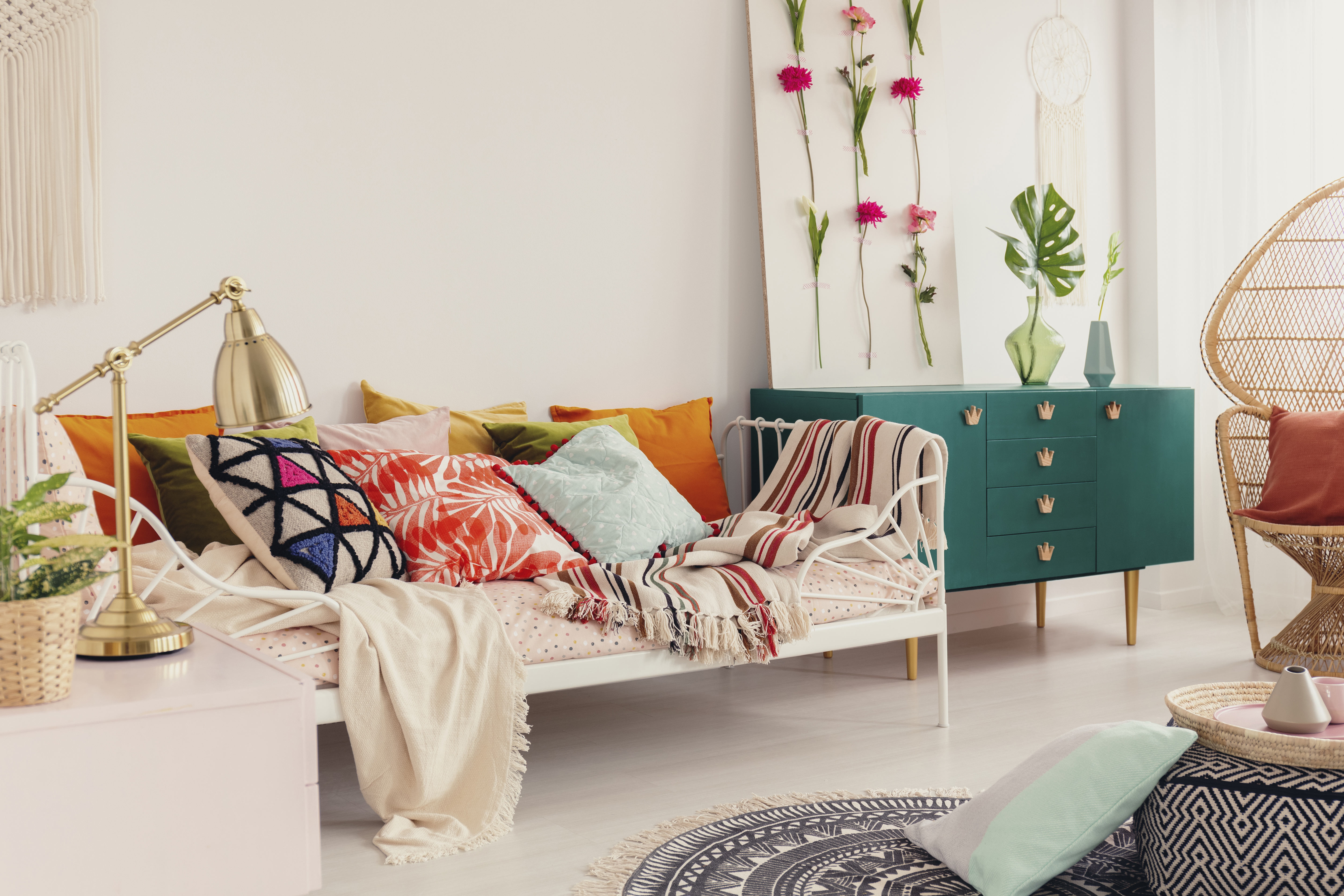 A boho-inspired living room 