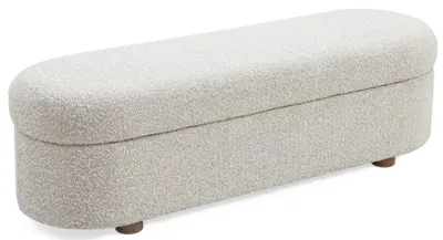 Front view of the Modus Furniture Virgil Kiki collection storage ottoman 