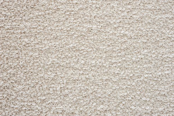 A close-up of boucle upholstery 
