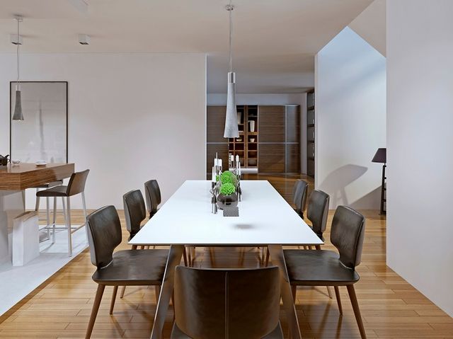 Contemporary style dining room.