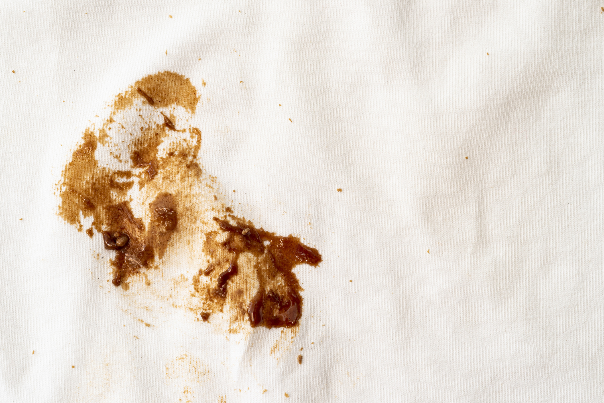 Chocolate stains on white upholstery 