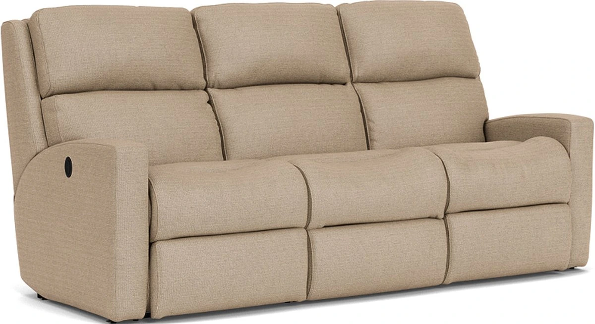 Front view of the Flexsteel Catalina collection reclining sofa 