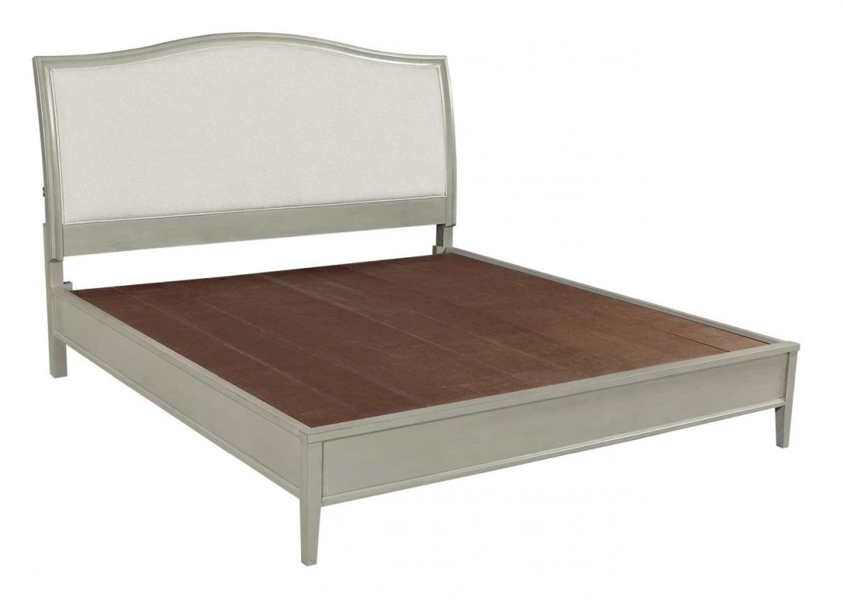 Front view of the Aspenhome Charlotte upholstered queen bed 