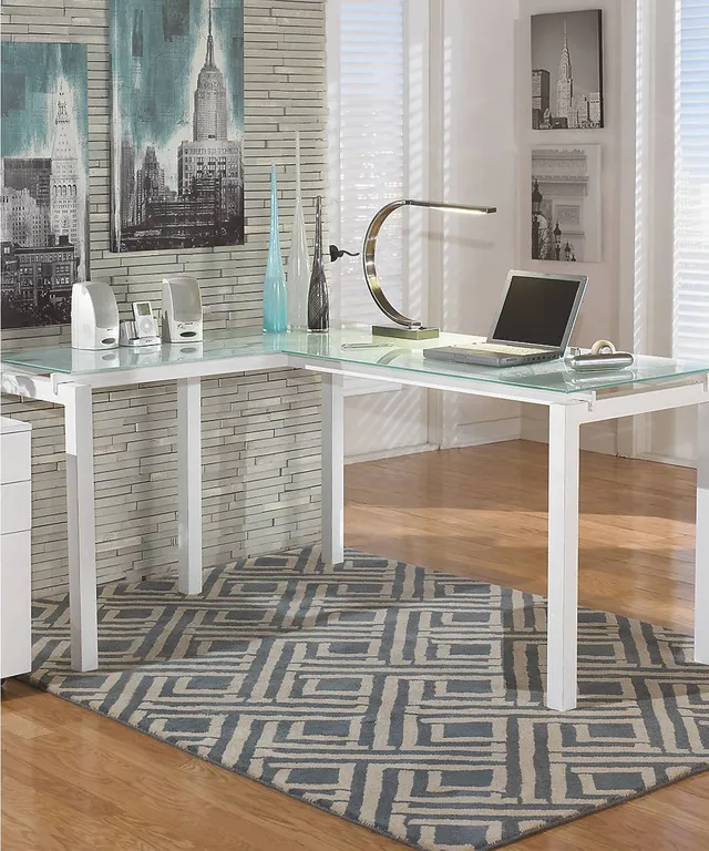 The Signature Design by Ashley Baraga collection home office desk with modern décor 