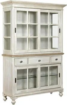 Front view of the American Drew Litchfield Sullivan collection dining hutch 