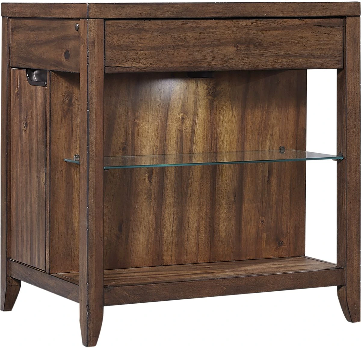 Front view of Aspenhome Cello one-drawer nightstand