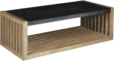Front view of the Drew & Jonathan Home Catalina collection cocktail table 