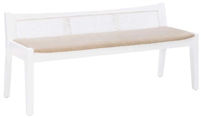 Front view of the Powell Home Fashions Bauer Beau collection bench 