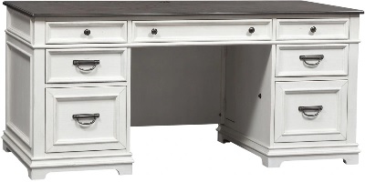 Front view of the Liberty Furniture Allyson Park collection home office desk 