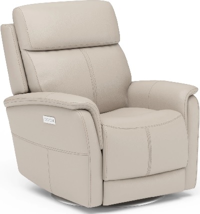 Front view of the Flexsteel View collection swivel power recliner 