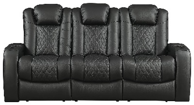 Front view of the Lambor Furnishings Transformer collection reclining sofa 
