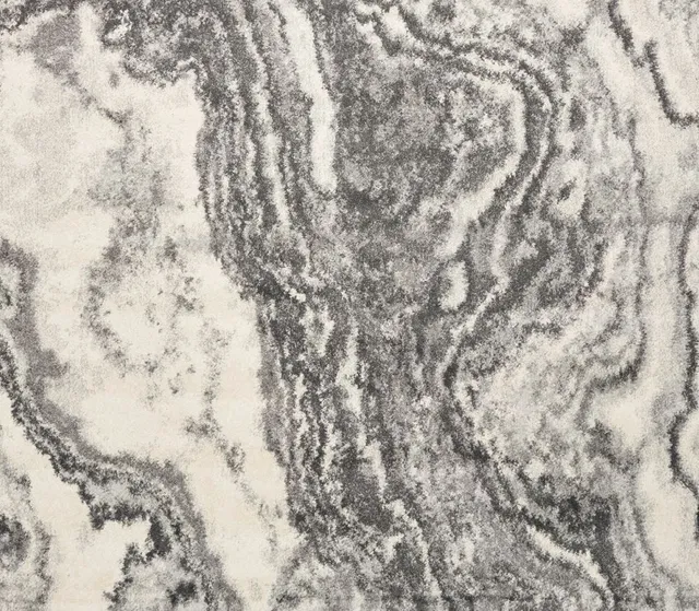 The KAS Rugs ivory and grey area rug 