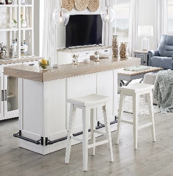 The Parker House Americana collection home bar with seating and décor 