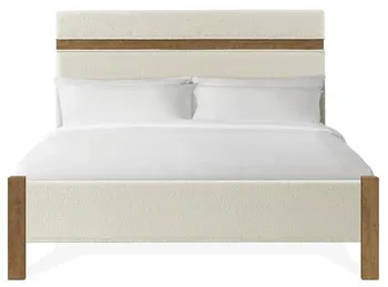 Front view of the Riverside Furniture Bozeman collection king bed frame 
