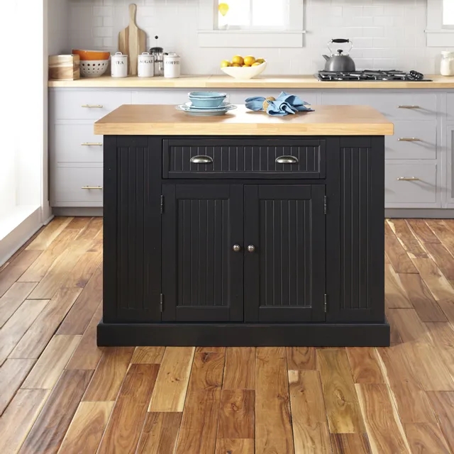 The homestyles Hartford collection black kitchen island 