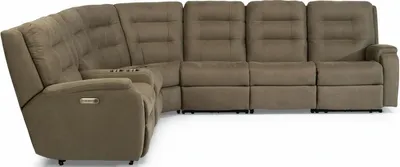 Front view of the Flexsteel Arlo collection sectional 