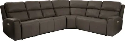 Front view of the Flexsteel Jarvis collection power reclining sectional 