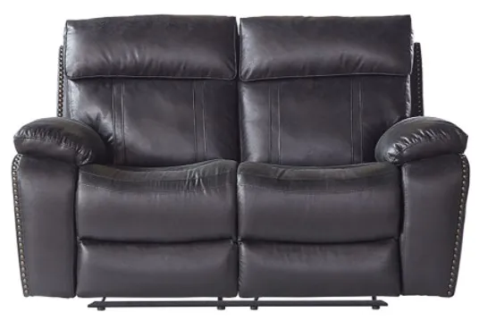 Front view of Hughes Furniture Ridgeline manual reclining loveseat 