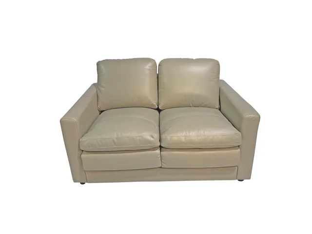 Front view of Primo International leather loveseat 
