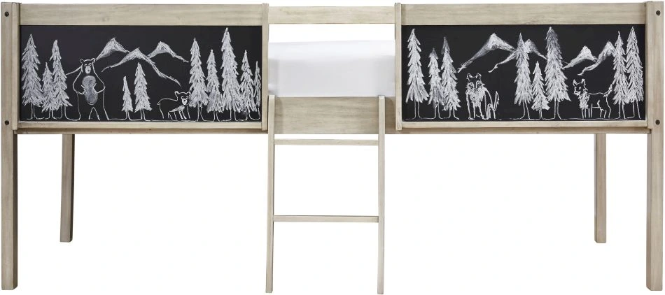 Front view of the Signature Design by Ashley Wrenalyn twin loft bed 