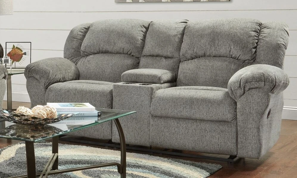 The Affordable Furniture Allure collection reclining loveseat in a living room 