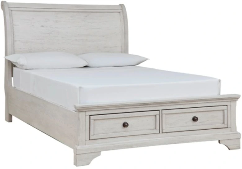 Front view of the Signature Design by Ashley Robbinsdale collection storage sleigh bed 