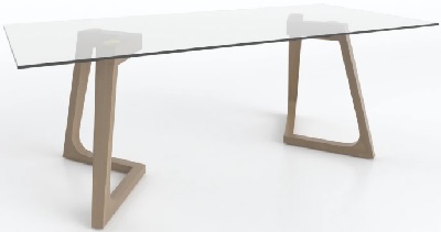 Front view of the Canadel Modern collection dining table 