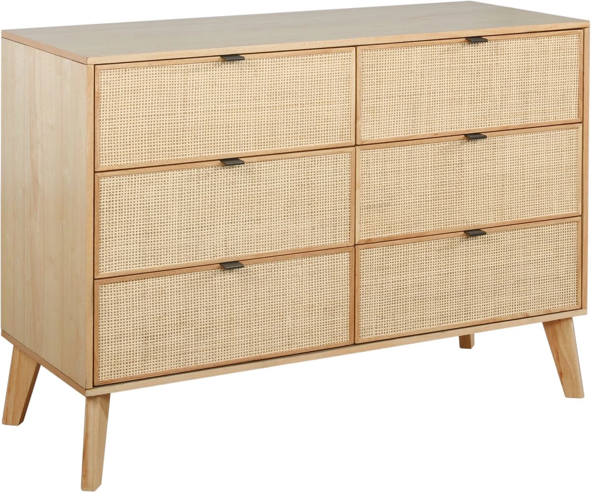 The Powell Home Fashions Collett collection mid century modern dresser 