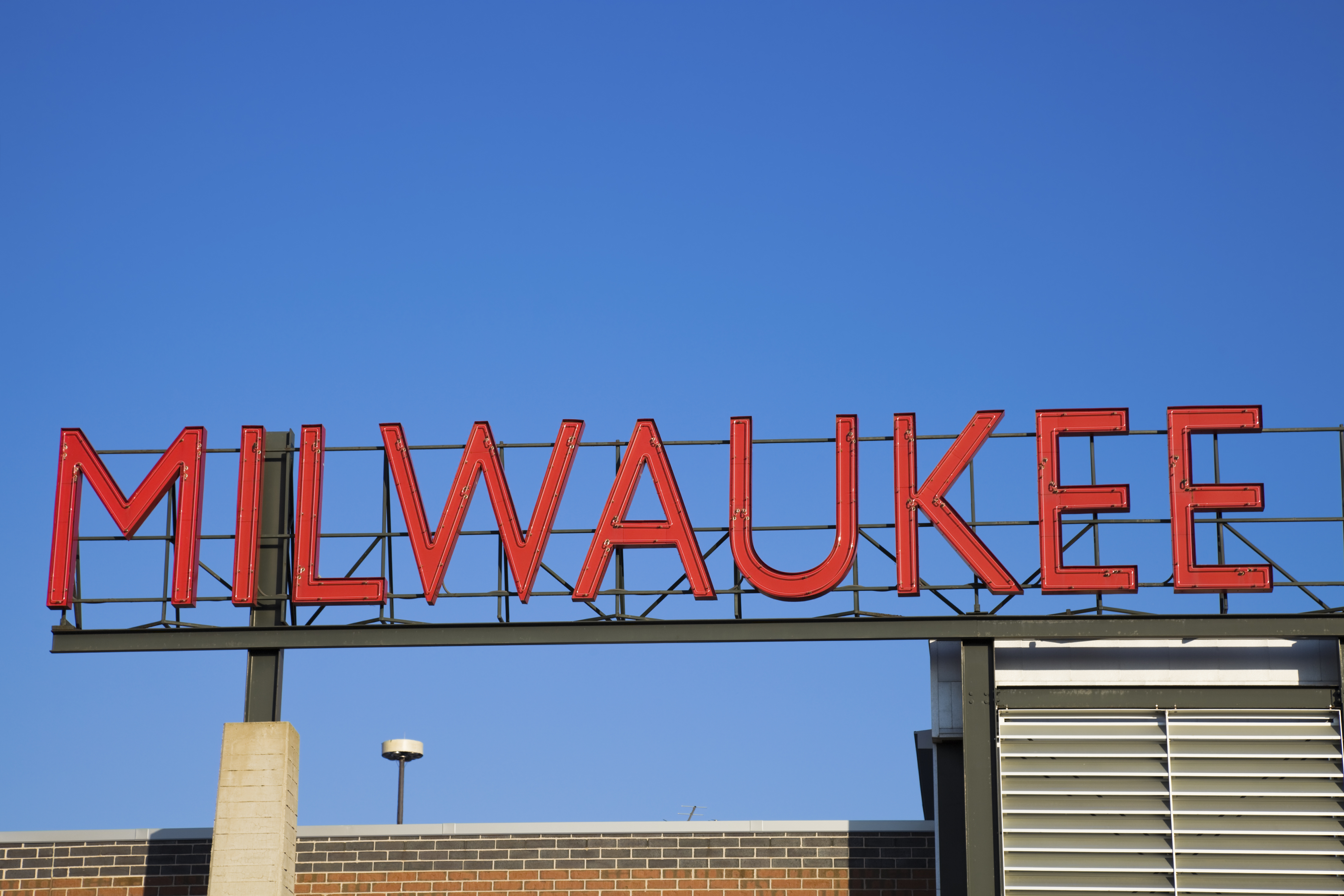 A red Milwaukee sign 