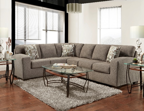The Affordable Furniture Impulse collection 2-piece sectional in a living room 