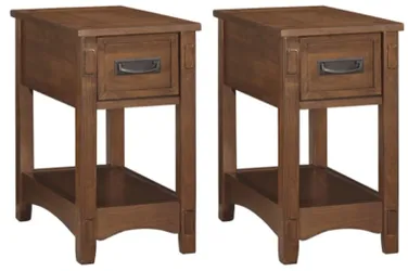 Front view of the Signature Design by Ashley Breegin collection side table set 