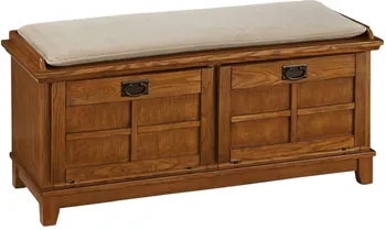 Front view of the homestyles Arts & Crafts collection storage bench 