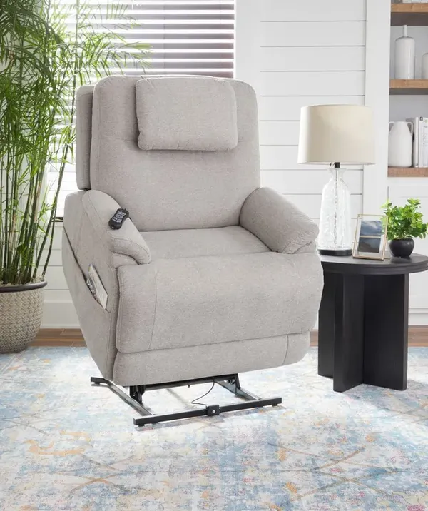 The Flexsteel Zecliner lift chair lifted