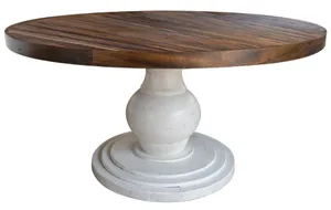 Front view of the International Furniture Direct Rock Valley collection dining table 