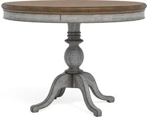 Front view of the Flexsteel Plymouth collection dining table