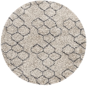Overhead view of the KAS Rugs Prima collection 7’ round rug 