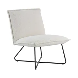 Front view of the Linon Kenny collection sherpa chair 