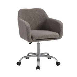 Front view of the Linon Coco collection office sherpa chair 