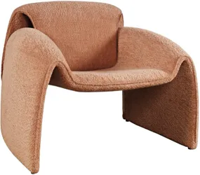 Front view of the Jofran Inc. Dolce collection sherpa chair 