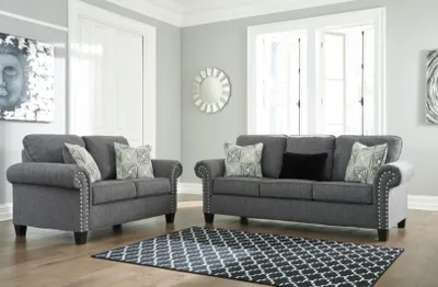 The Benchcraft Agleno collection 2-piece sofa and loveseat set 