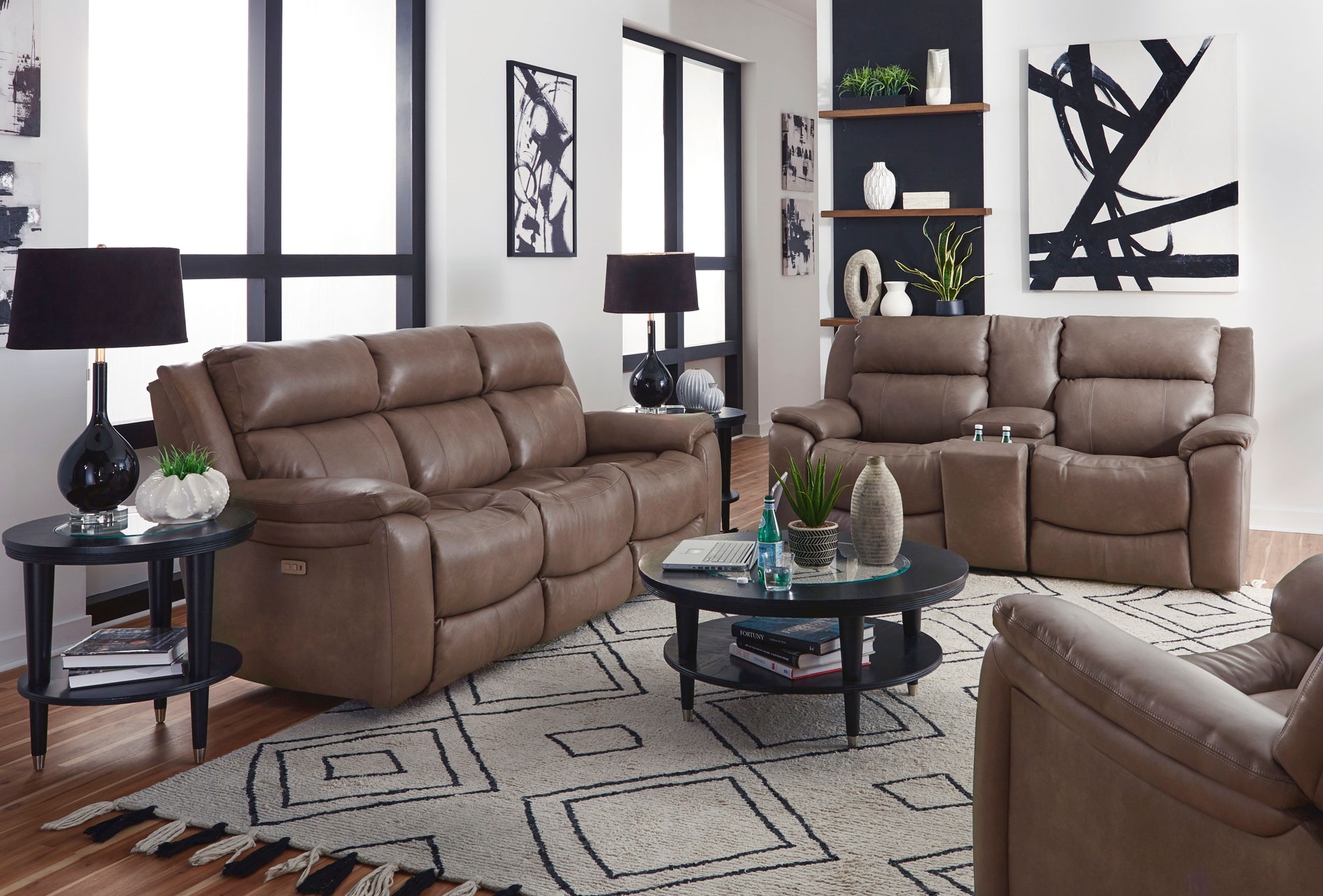Southern Motion Sectional in a living room